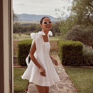 DISSH White Linen Dress